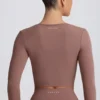 Haut court Soft Active à encolure en cœur, couleur moka Haut court Soft Active à encolure en cœur, couleur moka