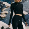 Haut de base sans coutures Super Sculpt en noir Haut de base sans coutures Super Sculpt en noir