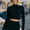 Haut de base sans coutures Super Sculpt en noir Haut de base sans coutures Super Sculpt en noir