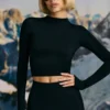 Haut de base sans coutures Super Sculpt en noir Haut de base sans coutures Super Sculpt en noir