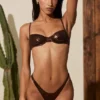 Haut de bikini à armatures Aluna en bronze Haut de bikini à armatures Aluna en bronze