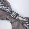 Haut de bikini à armatures Aluna, imprimé argent Haut de bikini à armatures Aluna, imprimé argent