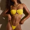 Haut de bikini à armatures et bretelles multiples Positano, couleur jaune doré Haut de bikini à armatures et bretelles multiples Positano, couleur jaune doré