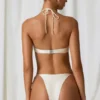 Bas de bikini chevy Lula à détails perles, couleur blanc perle Bas de bikini chevy Lula à détails perles, couleur blanc perle