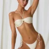 Haut de bikini à armatures et dos nu Tahiti, blanc perle Haut de bikini à armatures et dos nu Tahiti, blanc perle