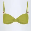 Haut de bikini à armatures froncé et orné de perles Bruny, vert olive Haut de bikini à armatures froncé et orné de perles Bruny, vert olive