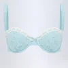 Haut de bikini balconnet à armatures Ravello en broderie anglaise bleu poudré Haut de bikini balconnet à armatures Ravello en broderie anglaise bleu poudré