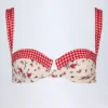 Haut de bikini balconnet à armatures Vallibona, motif floral rouge Haut de bikini balconnet à armatures Vallibona, motif floral rouge
