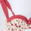 Haut de bikini balconnet à armatures Vallibona, motif floral rouge Haut de bikini balconnet à armatures Vallibona, motif floral rouge