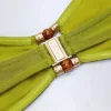 Haut de bikini bandeau Manava orné de perles, vert olive Haut de bikini bandeau Manava orné de perles, vert olive