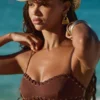Haut de bikini bandeau Pasyon en marron chocolat Haut de bikini bandeau Pasyon en marron chocolat