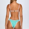 Haut de bikini bandeau Pasyon à imprimé multicolore bleu Haut de bikini bandeau Pasyon à imprimé multicolore bleu