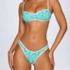 Haut de bikini bandeau Pasyon à imprimé multicolore bleu Haut de bikini bandeau Pasyon à imprimé multicolore bleu