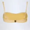 Haut de bikini bandeau à volants Portbou en vichy jaune Haut de bikini bandeau à volants Portbou en vichy jaune