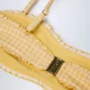 Haut de bikini bandeau à volants Portbou en vichy jaune Haut de bikini bandeau à volants Portbou en vichy jaune