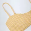 Haut de bikini bandeau à volants Portbou en vichy jaune Haut de bikini bandeau à volants Portbou en vichy jaune