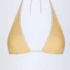 Haut de bikini dos nu Morella en vichy jaune Haut de bikini dos nu Morella en vichy jaune