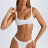 Haut de bikini à encolure dégagée Malibu en blanc Haut de bikini à encolure dégagée Malibu en blanc