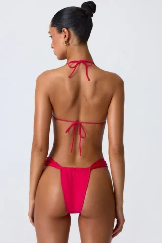 Bas de bikini Pensacola Cheeky en rose framboise