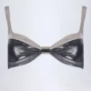 Haut de bikini froncé Palmita en argent chromé Haut de bikini froncé Palmita en argent chromé