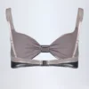 Haut de bikini froncé Palmita en argent chromé Haut de bikini froncé Palmita en argent chromé