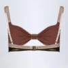 Haut de bikini froncé Palmita en bronze doré Haut de bikini froncé Palmita en bronze doré