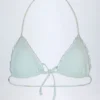 Haut de bikini micro-triangle Noia à motif floral bleu Haut de bikini micro-triangle Noia à motif floral bleu