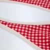 Haut de bikini Morella à dos nu en vichy rouge Haut de bikini Morella à dos nu en vichy rouge
