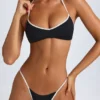 Haut de bikini réversible à dos nu Zuma en noir Haut de bikini réversible à dos nu Zuma en noir
