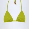Haut de bikini triangle avec détails charmants Comoros en vert olive Haut de bikini triangle avec détails charmants Comoros en vert olive