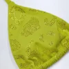 Haut de bikini triangle avec détails charmants Comoros en vert olive Haut de bikini triangle avec détails charmants Comoros en vert olive