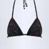 Haut de bikini triangle Comoros avec détails charmants, noir Haut de bikini triangle Comoros avec détails charmants, noir