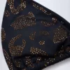 Haut de bikini triangle Comoros avec détails charmants, noir Haut de bikini triangle Comoros avec détails charmants, noir