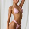 Haut de bikini triangle à double bretelles Tropics en rose pâle Haut de bikini triangle à double bretelles Tropics en rose pâle