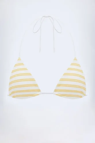 Haut de bikini triangle Kotor en jaune citron