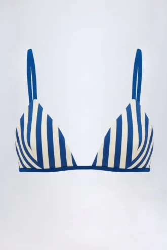 Haut de bikini triangle Montauk en bleu marine