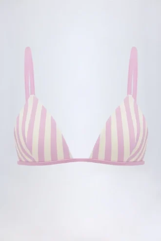 Haut de bikini triangle Montauk en mauve