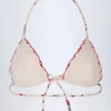 Haut de bikini triangle Noia à imprimé floral rouge Haut de bikini triangle Noia à imprimé floral rouge