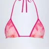 Haut de bikini triangle Paita à imprimé orchidée rose Haut de bikini triangle Paita à imprimé orchidée rose