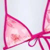 Haut de bikini triangle Paita à imprimé orchidée rose Haut de bikini triangle Paita à imprimé orchidée rose