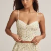 Haut de pyjama caraco Isalie en modal, imprimé citron Haut de pyjama caraco Isalie en modal, imprimé citron