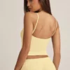 Haut de pyjama caraco Isalie en modal jaune pastel Haut de pyjama caraco Isalie en modal jaune pastel