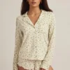 Haut de pyjama à manches longues Mirae en modal, imprimé citron Haut de pyjama à manches longues Mirae en modal, imprimé citron