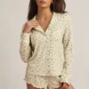Haut de pyjama à manches longues Mirae en modal, imprimé citron Haut de pyjama à manches longues Mirae en modal, imprimé citron