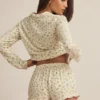 Haut de pyjama à manches longues Mirae en modal, imprimé citron Haut de pyjama à manches longues Mirae en modal, imprimé citron