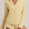 Haut de pyjama à manches longues Mirae en modal, jaune pastel Haut de pyjama à manches longues Mirae en modal, jaune pastel