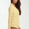 Haut de pyjama à manches longues Mirae en modal, jaune pastel Haut de pyjama à manches longues Mirae en modal, jaune pastel
