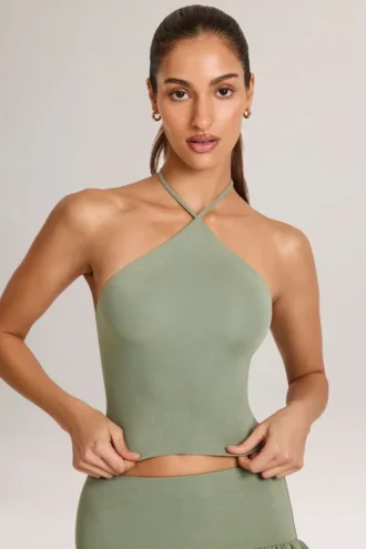 Haut dos nu en modal Aviora, vert sauge
