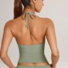 Haut dos nu en modal Aviora, vert sauge Haut dos nu en modal Aviora, vert sauge