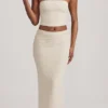 Haut en dentelle froncée sans bretelles Tamia, couleur ivoire Haut en dentelle froncée sans bretelles Tamia, couleur ivoire